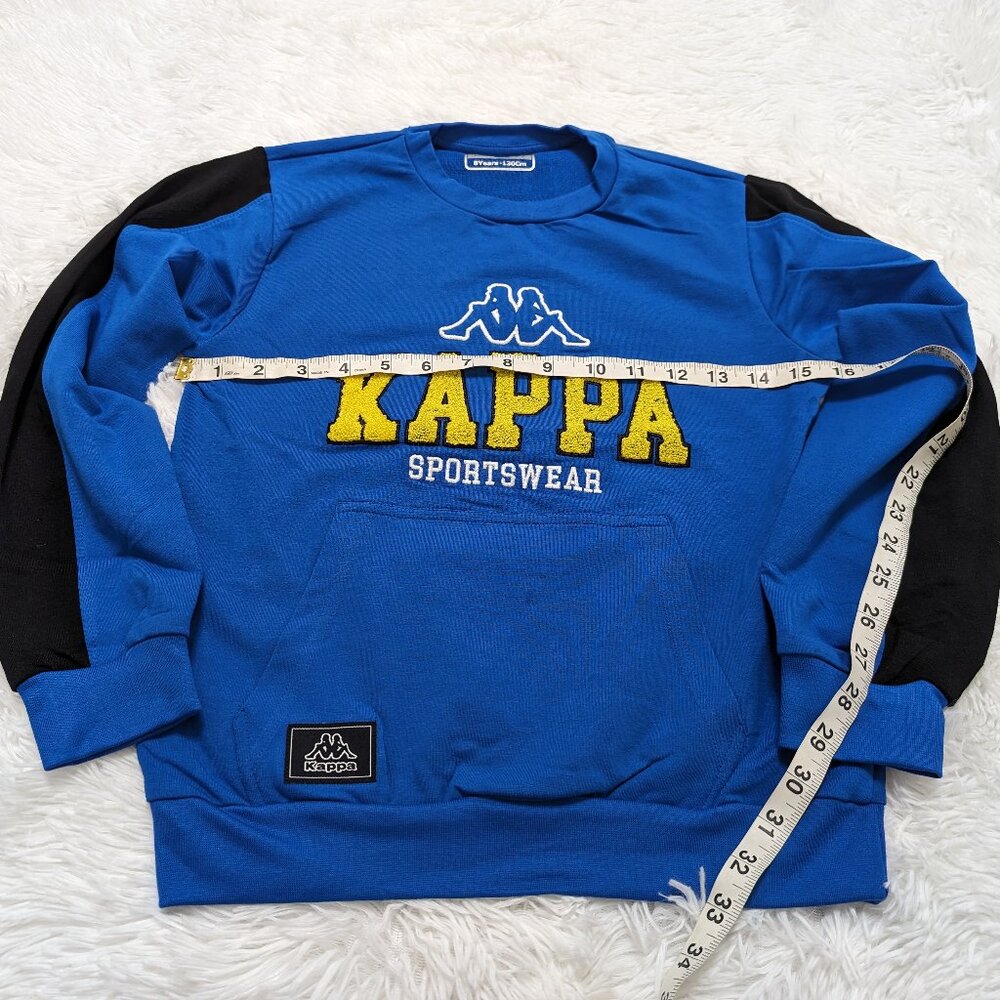 Kappa Unisex Crew Neck Blue Pullover Loopknit Long Sleeve 8Yrs Sweatshirt NWOT - Picture 6 of 8